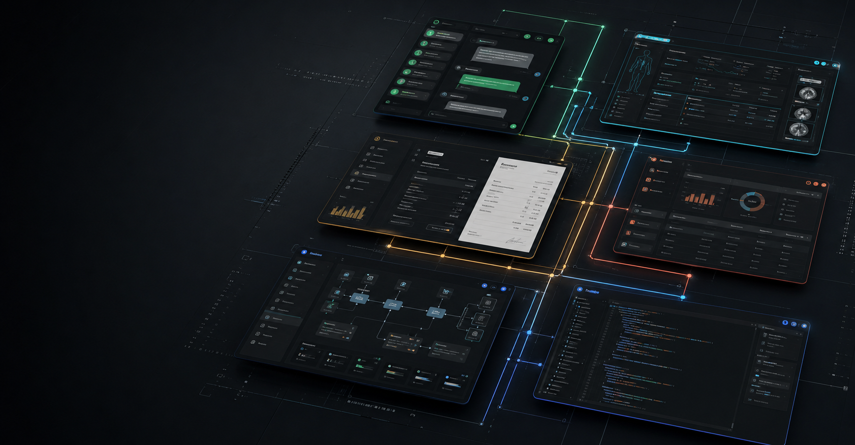 Interfaces conectadas del ecosistema de productos NIROCODE